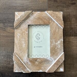 Secret Celebrity 4x6 Photo Picture Frame Wood White Washed Rustic Cottage Core